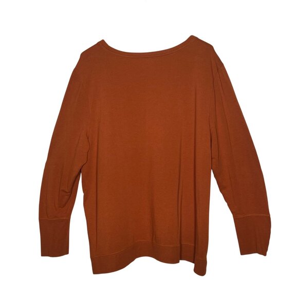 Chicos Zenergy Rust Orange Pullover Sweater Women's 4 (XXL-20/22) Cotton/Modal - Picture 2 of 16